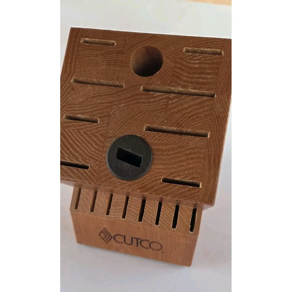 Cutco Homemaker Wooden Knife Block Holder 18 Slot Knives Storage